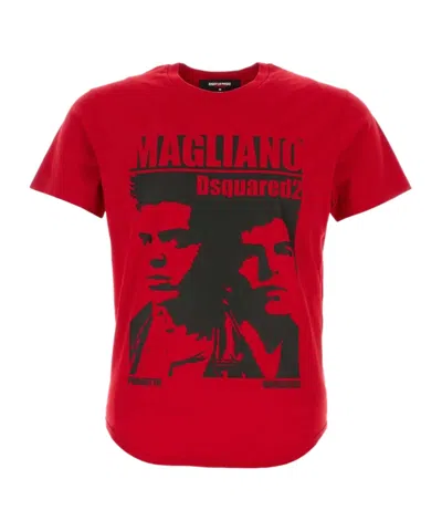 Magliano Dsquared X  Collaboration Crew Neck T-shirt In Red