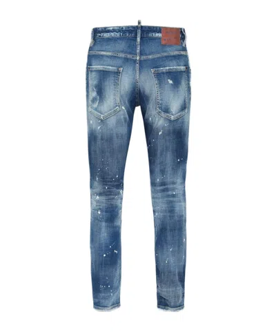 Magliano X Dsquared2 Joint Series Ink-splashed Design Jeans In Blue
