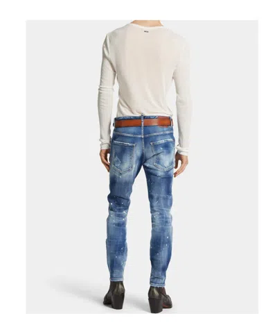 Magliano X Dsquared2 Joint Series Ink-splashed Design Jeans In Blue