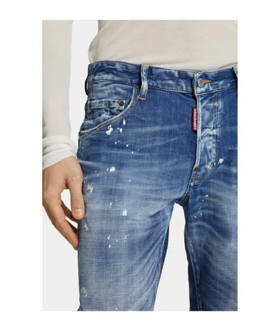 Magliano X Dsquared2 Joint Series Ink-splashed Design Jeans In Blue