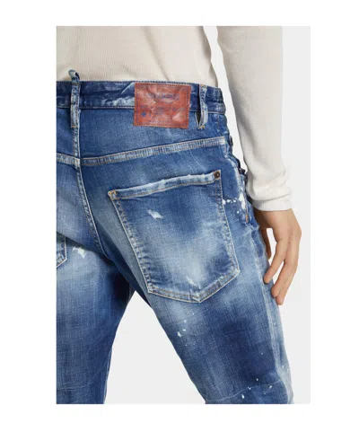 Magliano X Dsquared2 Joint Series Ink-splashed Design Jeans In Blue