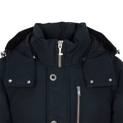 Moose Knuckles Long-sleeved Down Jacket In Blue