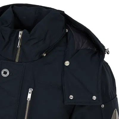 Moose Knuckles Long-sleeved Down Jacket In Blue