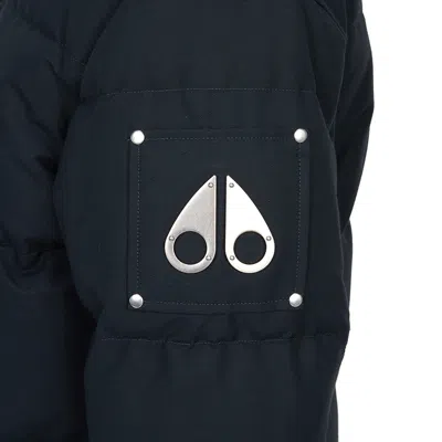 Moose Knuckles Long-sleeved Down Jacket In Blue