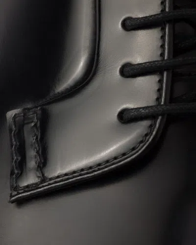 Prada Lace-up Leather Derbies In Black