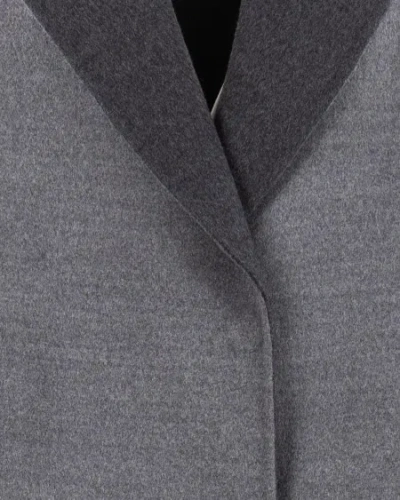 Fabiana Filippi Robe Coat With Notched Lapel And Pockets In Black