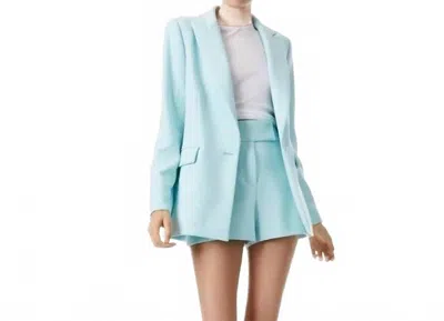 Alice And Olivia Justine Roll Cuff Blazer In Julep In Blue