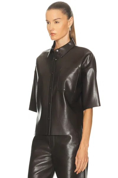 Citizen Of Humanity Frances Cropped Cape Button Up In Chocolate In Brown