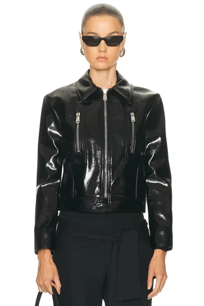 Coperni Organic Polyurethane Jacket Featuring Shiny Finish In Black
