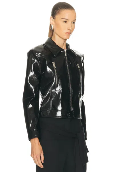 Coperni Organic Polyurethane Jacket Featuring Shiny Finish In Black