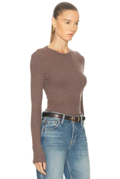 Agolde Delphi Slim Tee In Brown