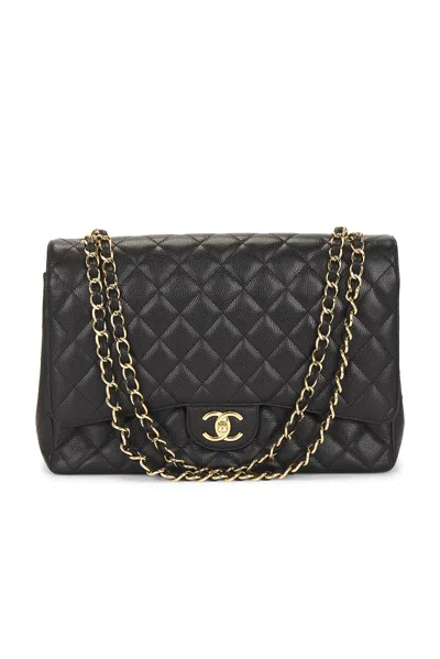 Pre-owned Chanel Cowhide Flap Bag In Black
