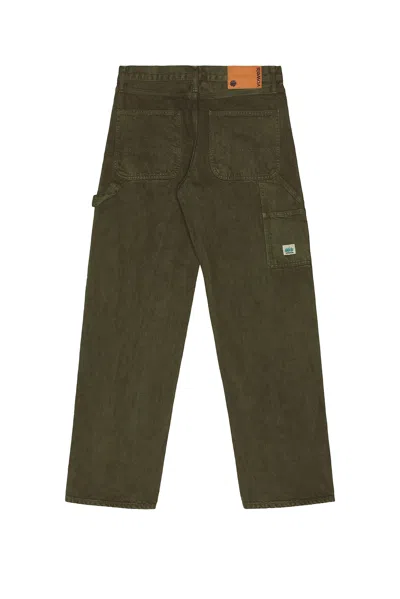 Vowels Painter Pants In Green
