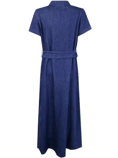 Apc A.p.c. "annelie" Dress In Blue