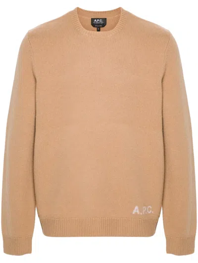 Apc A.p.c. Edward Sweater In Brown