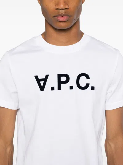 Apc A.p.c. Standard Grand Vpc Cotton T-shirt In White