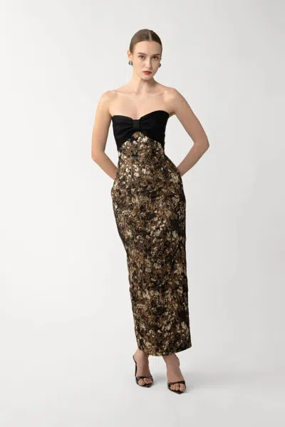 Sau Lee Jackie Midi Dress In Brown