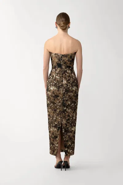 Sau Lee Jackie Midi Dress In Brown