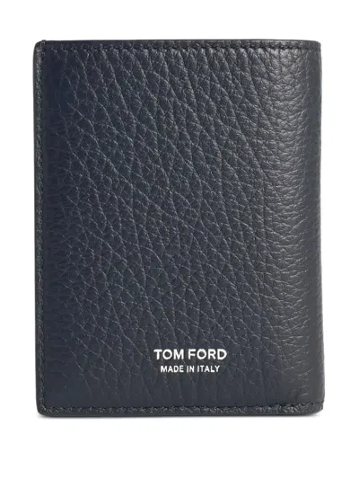 Tom Ford Elongated T Line Card Holder Accessories In Black