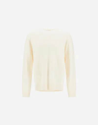Herno Sweater In Ribbed Wool Cashmere In Neutral