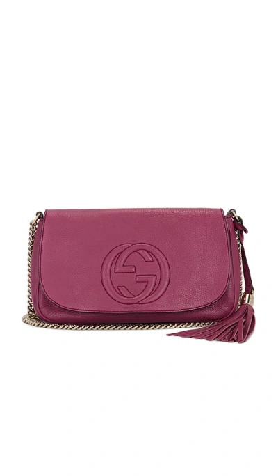 Fwrd Renew Gucci Soho Flap Crossbody Bag In Pink