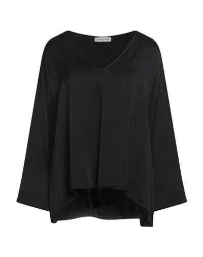 Manila Grace Woman Top Black Size 8 Viscose In Black