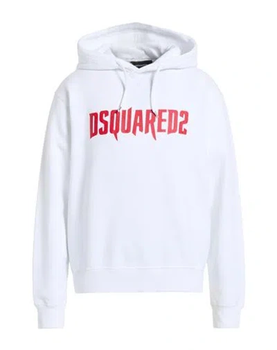 Dsquared2 Man Sweatshirt White Size L Cotton, Elastane In White