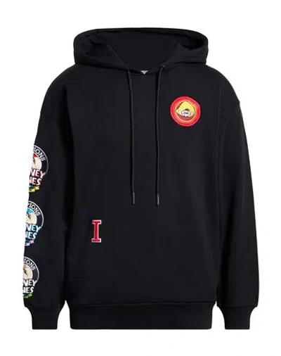 Iceberg Looney Tunes Man Sweatshirt Black Size Xxl Cotton In Black