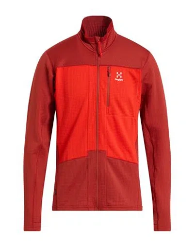 Haglöfs Man Sweatshirt Red Size Xl Recycled Polyester, Polyester, Elastane In Red