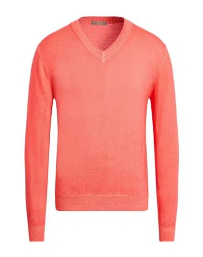 Cruciani Man Sweater Coral Size 46 Wool In Orange