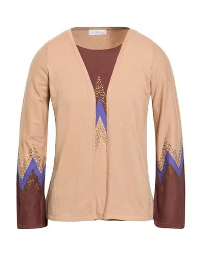 Corte Dei Gonzaga Gold Woman Sweater Camel Size L Viscose, Polyester, Polyamide In Neutral