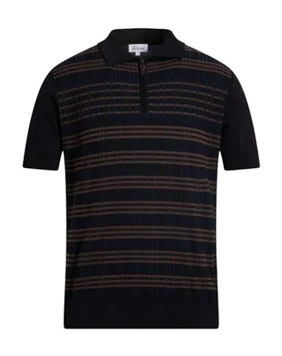 Brioni Man Sweater Black Size 50 Cotton In Black