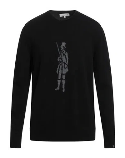 Mackintosh Man Sweater Black Size Xl Merino Wool, Cashmere In Black
