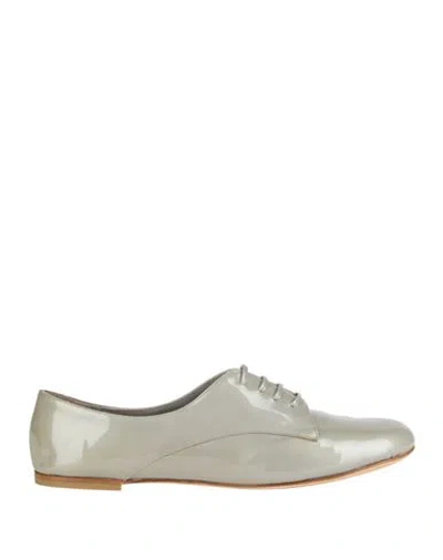 Casadei Woman Lace-up Shoes Grey Size 11 Leather In Gray