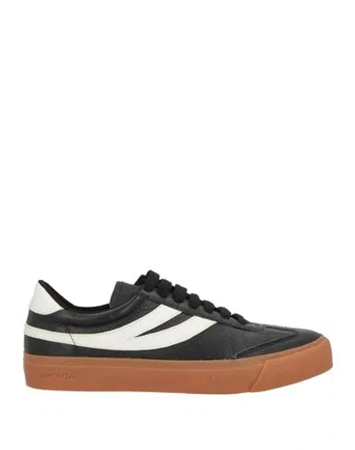 Superga Man Sneakers Black Size 9 Leather In Black