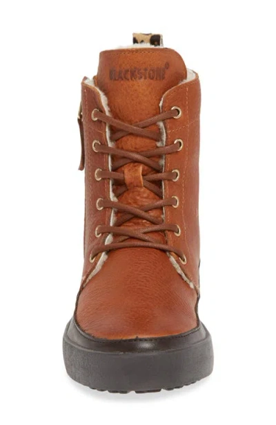 Blackstone 'cw96' Genuine Shearling Lined Sneaker Boot In Brown