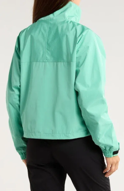 Noize Skye Stand Collar Drawcord Rain Jacket In Green