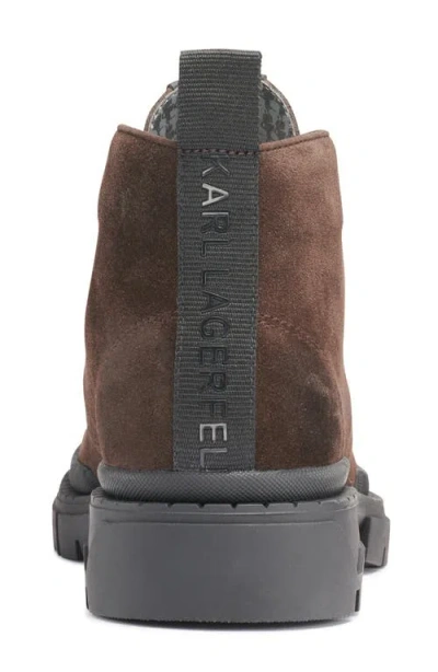 Karl Lagerfeld Paris Suede Lug Chukka Boot In Brown