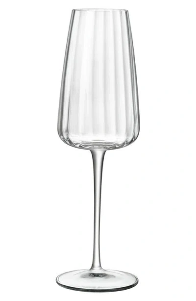 Luigi Bormioli Optica Set Of 4 Sparkling Wine Flutes In Transparent