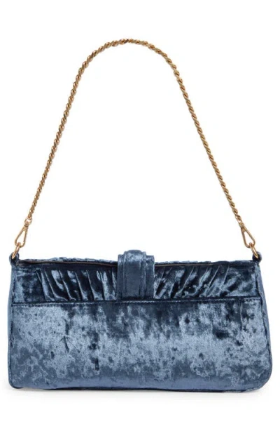 Sam Edelman Ellie Pleated Clutch In Blue