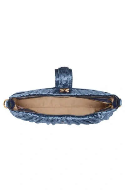 Sam Edelman Ellie Pleated Clutch In Blue