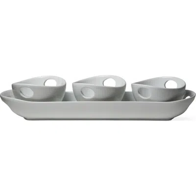 Tag Whiteware Trio Serving Set In Gray