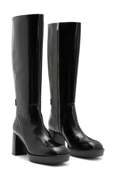 Allsaints Pip Knee High Boot In Black