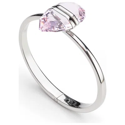 Swarovski Ladies Pink Oversized Crystal Lucent Bangle In Metallic
