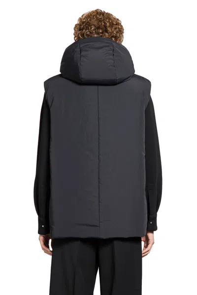 Jil Sander Man Black Vests In Black