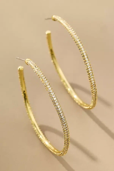 Uncommon James Pavé Hoop Earrings In Gold