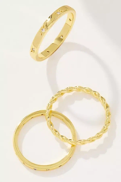 Uncommon James Triad Rings, Set Of 3 In Gold