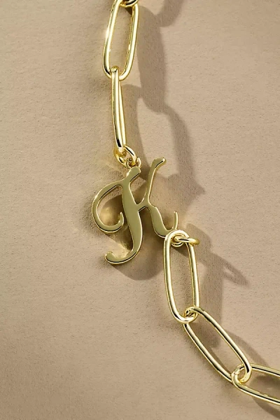 Uncommon James Cursive Initial Monogram Necklace In Gold