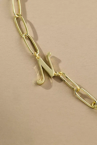 Uncommon James Cursive Initial Monogram Necklace In Gold