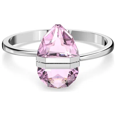 Swarovski Ladies Pink Oversized Crystal Lucent Bangle In Pink